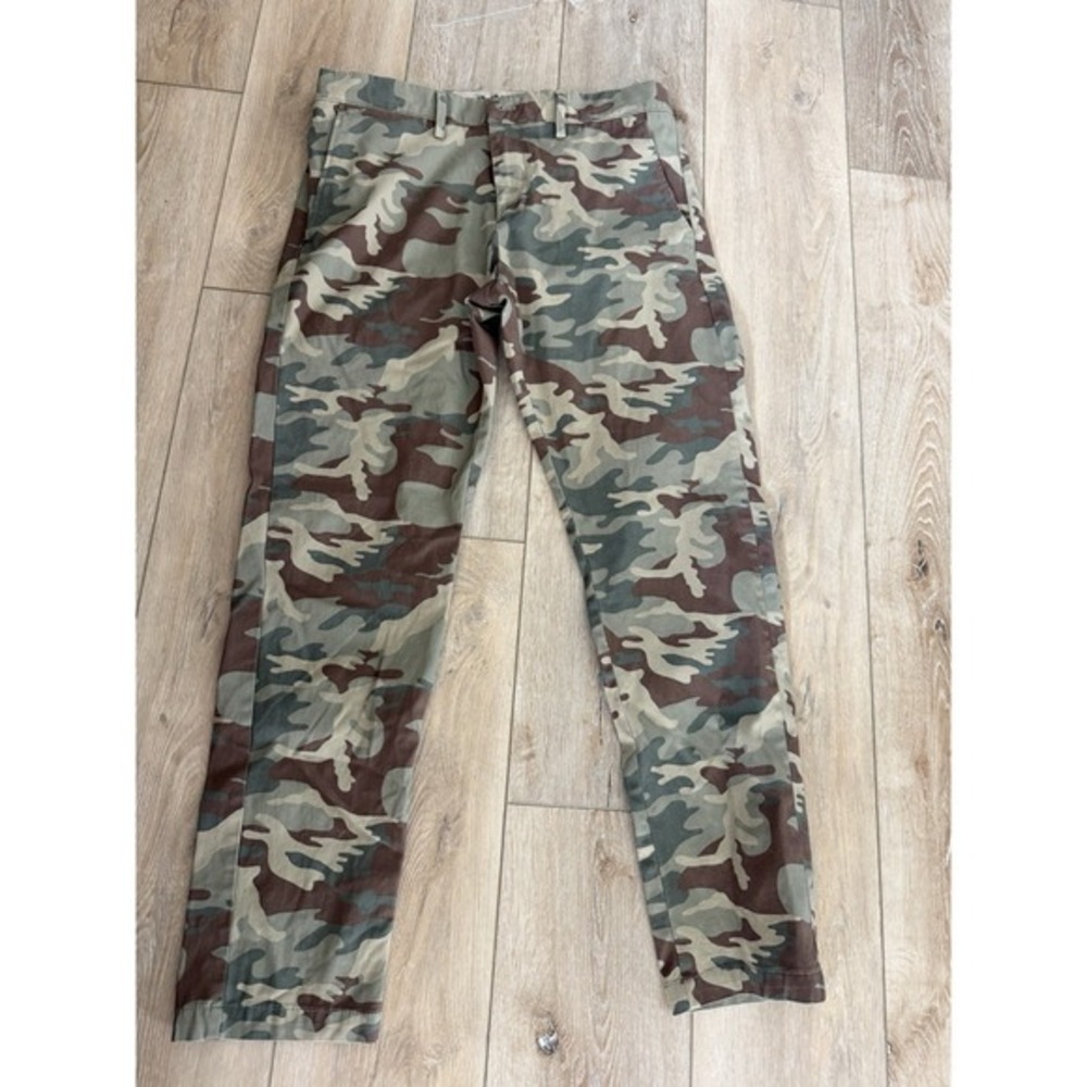 Men's Dockers Alpha Khaki Chino Pants‎ Camo Camouflage Green Slim Sz 32x30